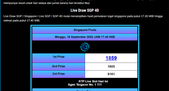 Live Draw Singapore Paling Cepat Lewat Live Sgp Pools