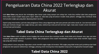 Website Data China Sah, Paito China Terkomplet 2023