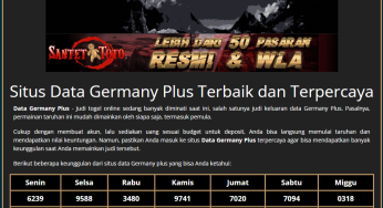 Bandar Togel Terpercaya Agen Resmi Togel Data Germany Plus