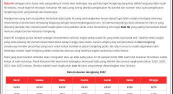Situs Prediksi Togel Data Hk 2023 Terbaik