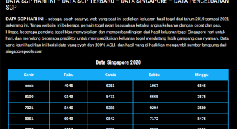 Cara Menggunakan Data SGP