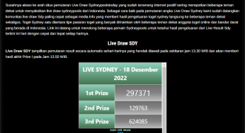 Cek Live Draw SDY Tentukan Angka Main Selanjut nya