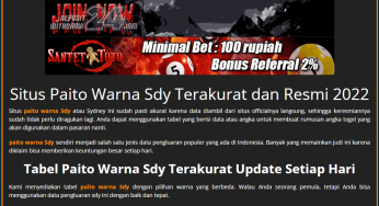 Situs Paito Warna SDY Hari Ini